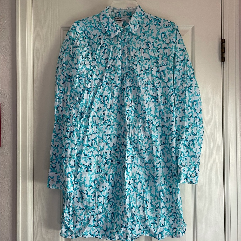 Tommy Bahama button down shirt tunic women’s XL
